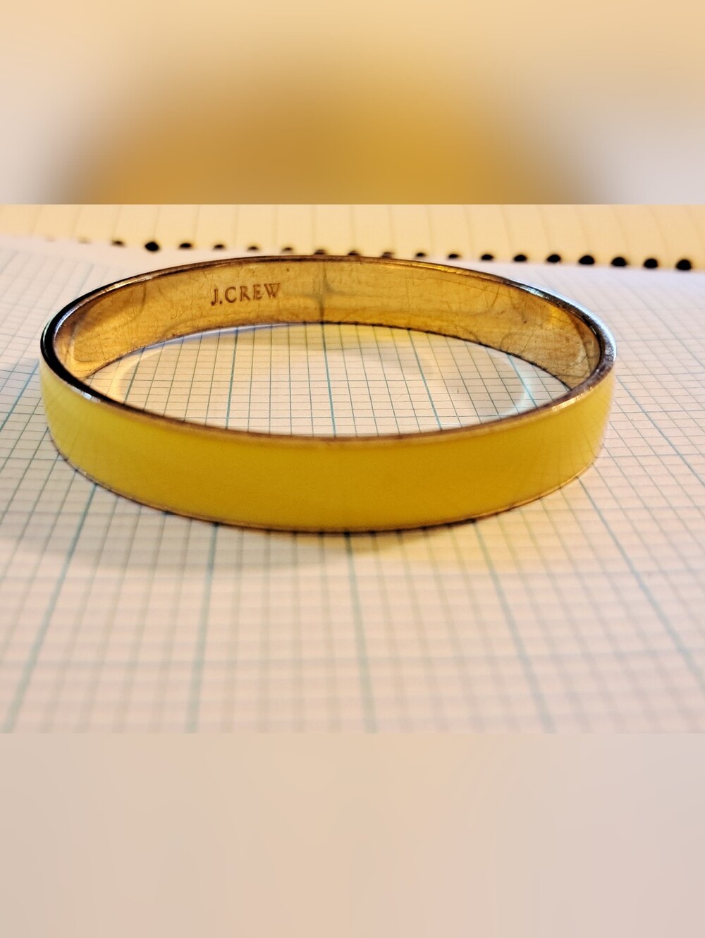 J.Crew Yellow Enamel Bangle Bracelet